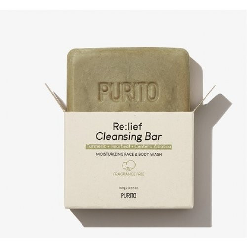 Photos - Facial / Body Cleansing Product Purito Re:lief Cleansing Bar Moisturizing Face & Body Wash 100g 